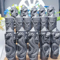 Healing Stone Shungite Dragon Carving Point Crystals Phoenix Carving Tower for Home Decoration
