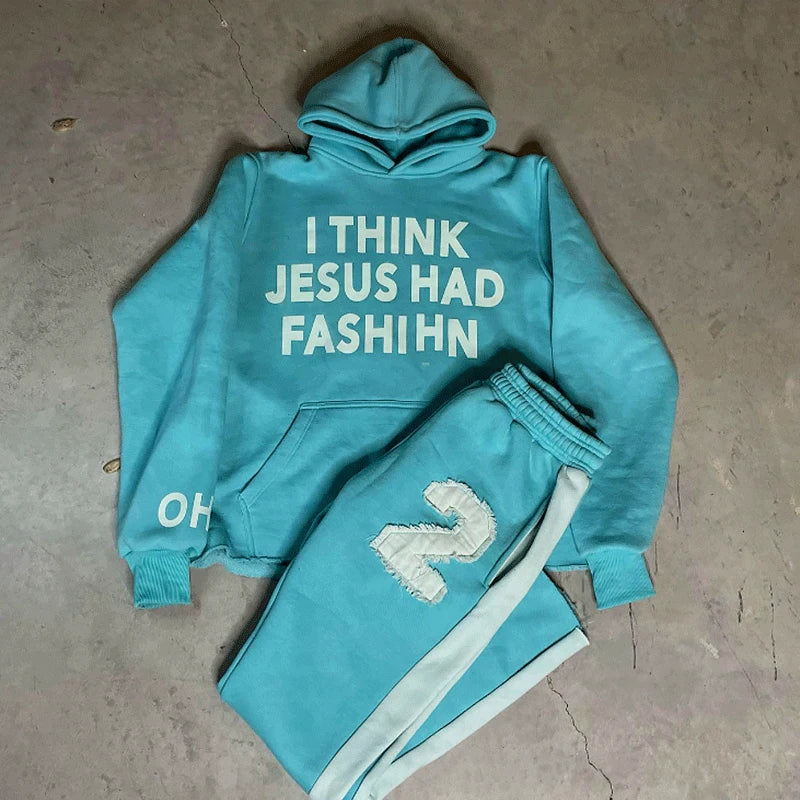 Custom Print Logo Jogging Applique Hoodies Sweat Suits 100% Cotton Unisex 2 Piece Set Flared Sweat Pants Men Tracksuits for Men