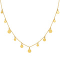 Mulit Disk Dangle Tassel Charm Necklace Jewelry Stainless Steel 18K Gold Plated Pendant Choker Necklace for Women