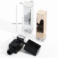 New 10ML Lipgloss Tube Packaging Square Bright Black Cosmetic Container Liptint Bottle Empty Lip Gloss Tubes with Wands