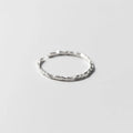 925 Sterling Silver Small Delicate Texture Thin Stackable Open Ring for Girls