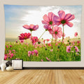 Flower Scenery Tapestry Floral Wall Tapestries Polyester Yoga Mat Farmhouse Decor Towel Carpet Wall Romantic Decoration for Home