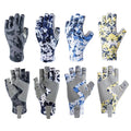 Lightweight and Breathable Polyester Fishing Gloves UV Protection Easy to Clean Non-Slip Waterproof for Outdoor Sports Use