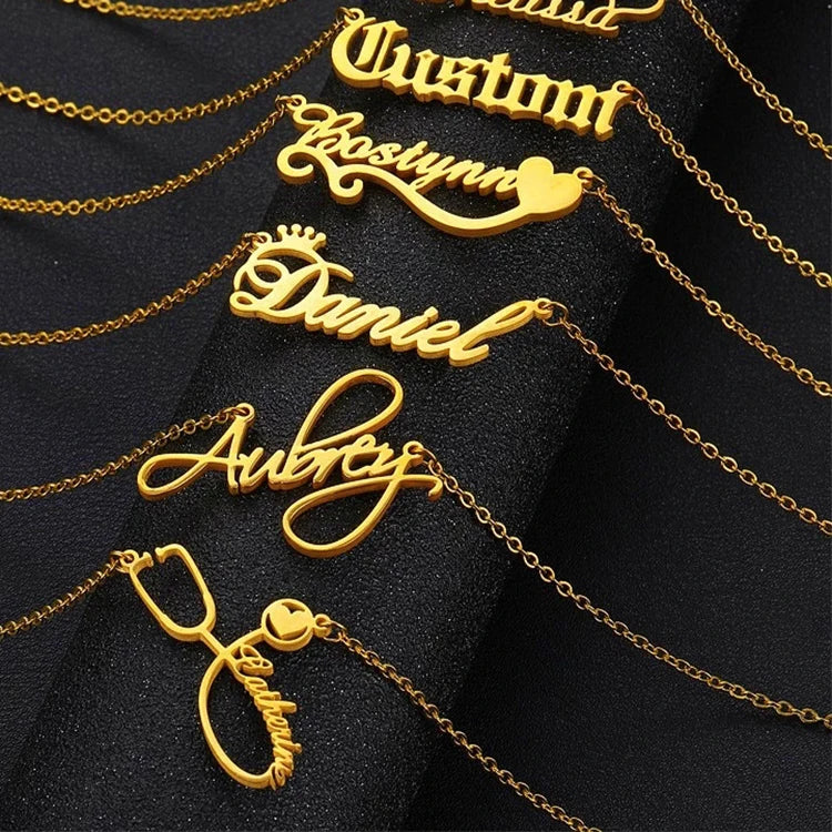 Personalized New Design Custom Name Pendant Charm Adjustable Chain Necklace Gift for Woman