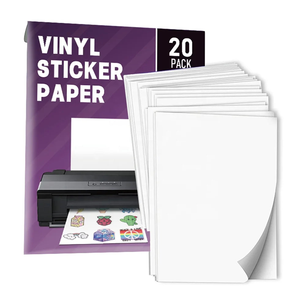 Adhesive Paper Inkjet Printable White Self Adhesive PP Sticker Vinyl Glossy Sticker Paper Waterproof