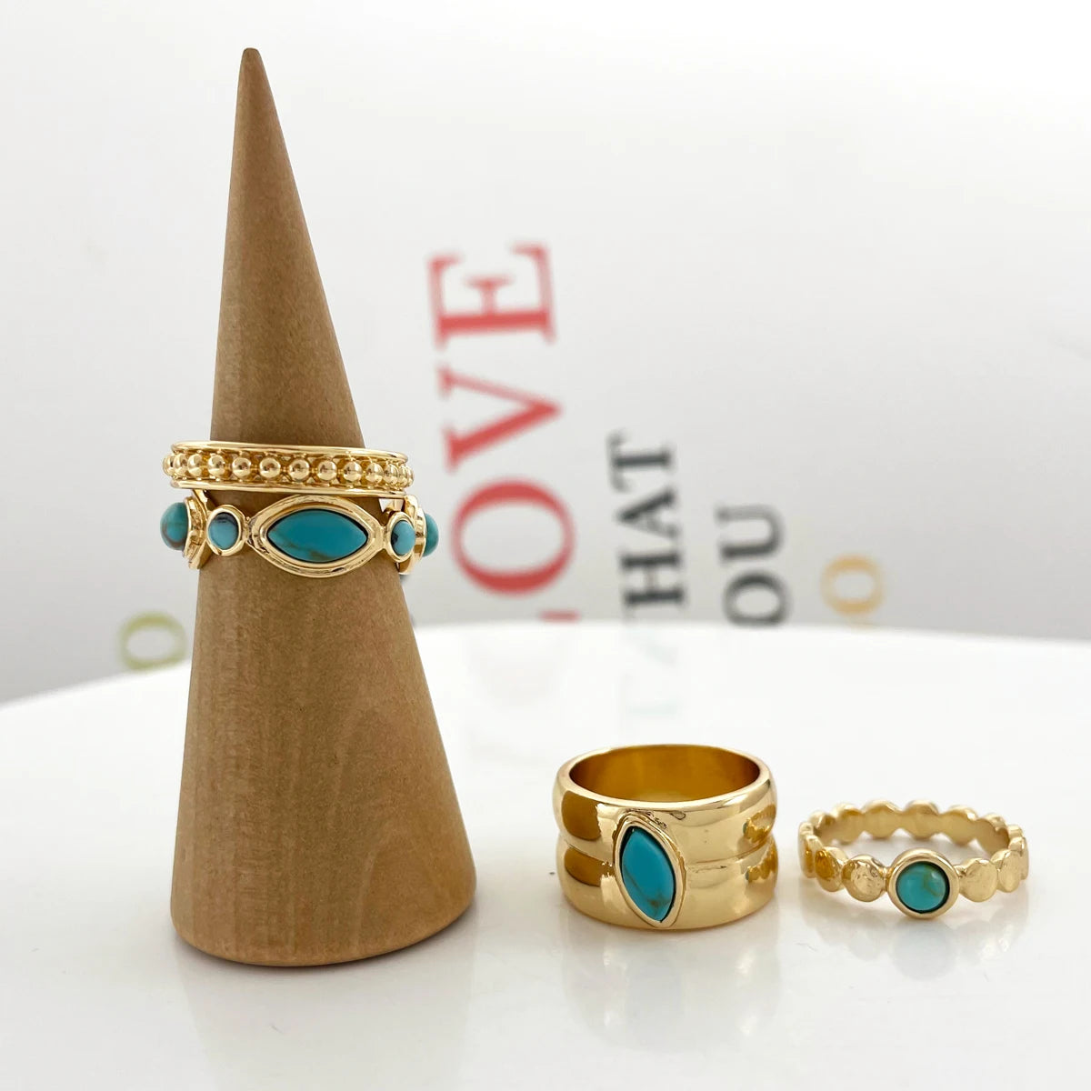 Fashion Jewelry Rings Cheap Wedding Engagement New Trendy Ring Set Diamond 18k Gold Plated Rings for Women