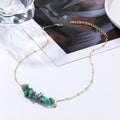 Summer Fashion Trendy Star Simple Ladies Necklaces Gold Chain Choker Dainty Natural Gemstone Amethyst Crystal for Party