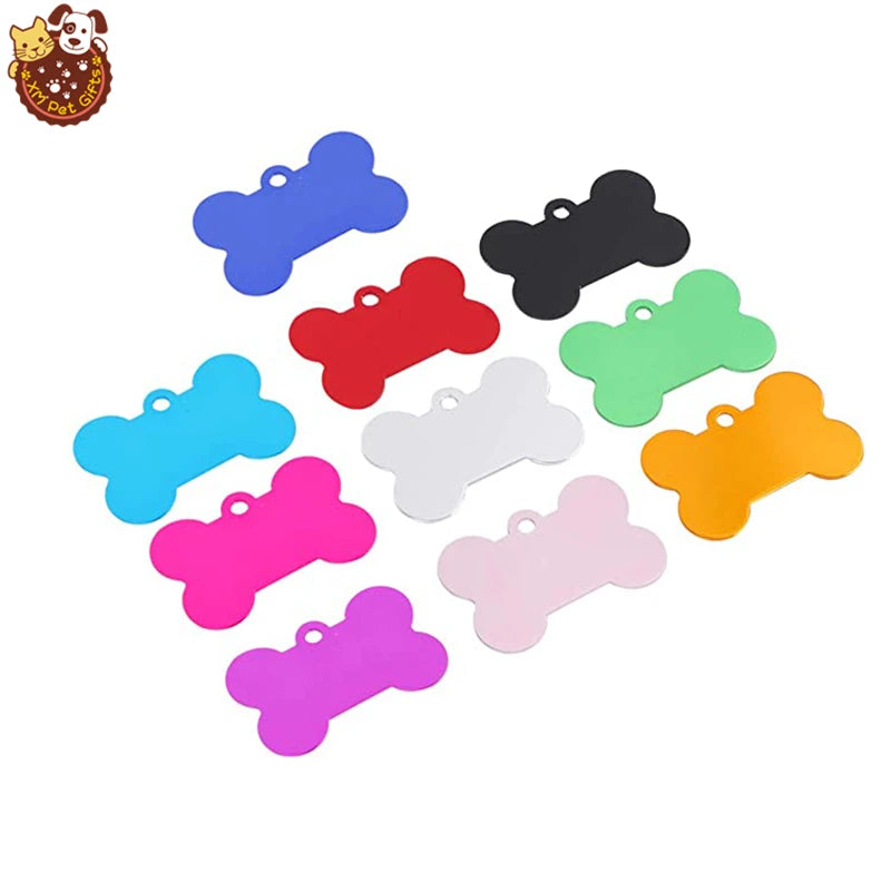 Factory Direct Sale Anodized Aluminum Alloy Bone Shape Metal Personalized Dog ID Tags