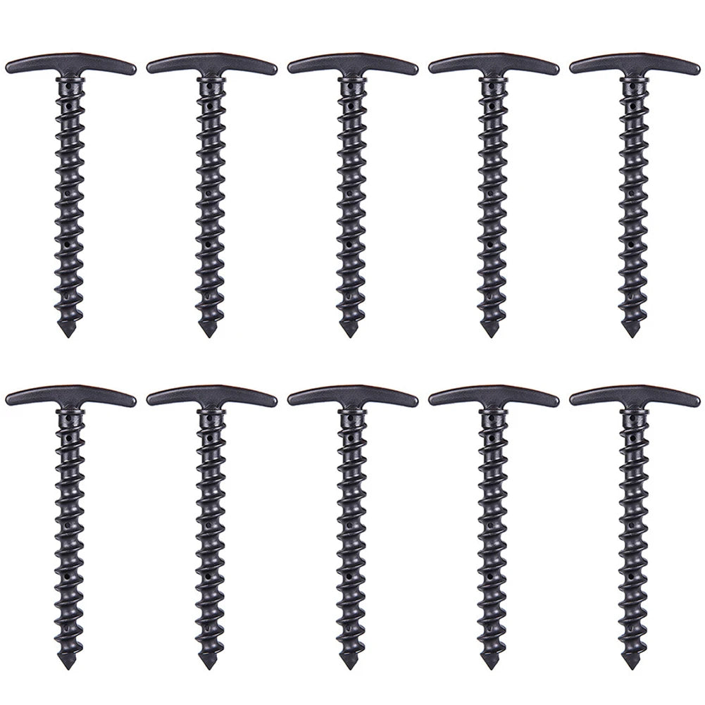 Outdoor Camping Trip Tent Peg Stakes Pegs Plastic Sand Pegs Ground Nails Screw Nail