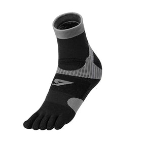 Wholesale Custom Men's and Women in Stock Crew Long Black 5 Finger Toe Socks Five Finger Injinji Toe Socks