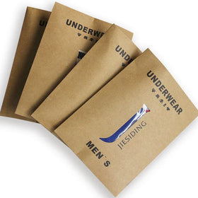 Custom logo Printing Brown Kraft Paper Recycle Men's Underwear Packaging Panties Packaging