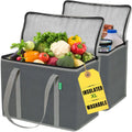 Women's Fashion Insulated Reusable Cooler Bag Simple Zipper Handles Aluminum Foil for Grocery Beer Food Storage Designed for