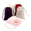 Custom Plush Cloth Jewelry Pouch Packaging Jewelry Velvet Bag Small Jewelry Drawstring Pouch Bag