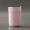 10 Ounces Reusable Protective Silicone Sleeve Insulated Ceramic Coffee Mug With Lids
