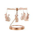 Custom Kitten Rotation Candlestick Big Metal Windmill Carousel Candle Tealight Spinning Candle Holder Rotary Candle Holder