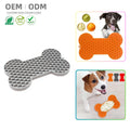 New Pet Slow Food Mat Bone Shaped Silicone Waterproof Easy to Clean Feeding Mat for Dogs & Cats-Outdoor Travel Indoor Use