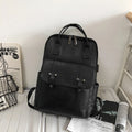 New Stylish Pu Leather Backpack Pu Travel School Bag Backpack Fashion Pu Leather Business Men USB Backpacks
