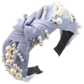 Girls Hair Accessories Bling Crystal Pearl Knot Hair Band Headband for Women