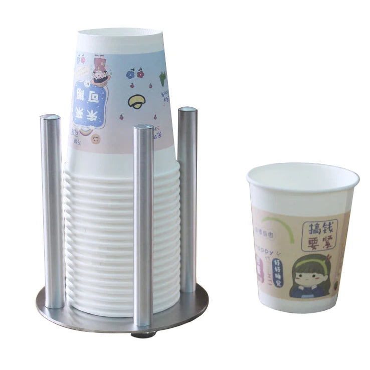 Stainless Steel Cup Holder Household Coffee Shops bar Counter Storage Shelves Disposable Paper Cup Holders
