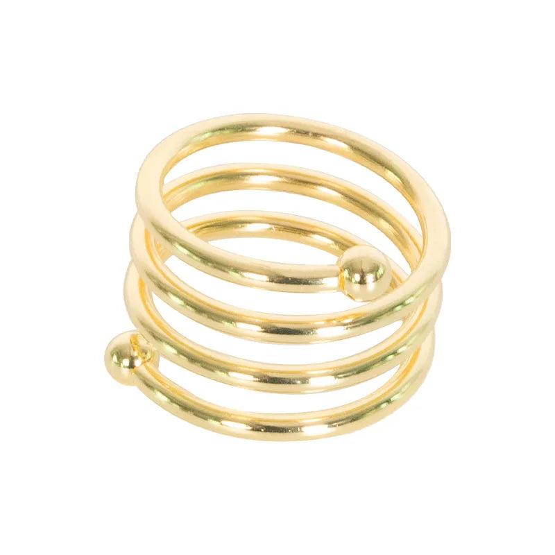 Wholesale Napkin Rings Wire Round Metal Silver Gold Rose Gold Decoration Napkin Buckle for Webbing