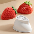New Food Grade Fruit Shaped Jelly Pudding Mold Single 4 Inch 3D Strawberry Silicone Fruit Cake Mousse Mold