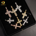 Wholesale VVS Moissanite Diamond Cross Pendant 925 Sterling Silver Jesus Cross for Necklace Men Women Fine Jewelry Charm