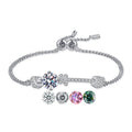 Silver 925 Original Luxury 2ct Round Brilliant Cut Diamond Test Passed D Colour Vvs Moissanite Bracelet Wholesale Fine Jewelry
