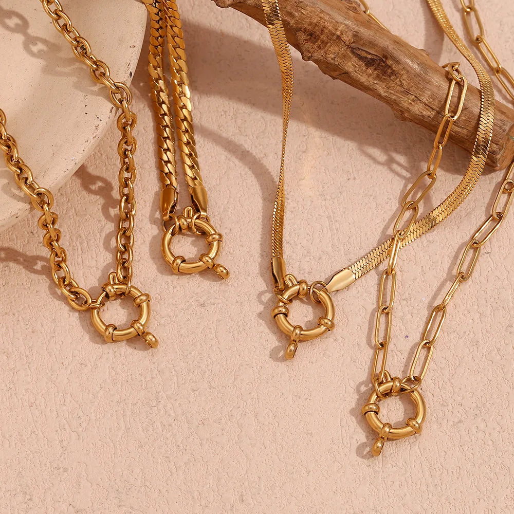 Build You Own Jewelry Fashion Jewelry Necklaces Gold Plated Chain Necklace for Man Women Stainless Steel Choker