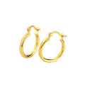 Jietao Wholesale Water Resistant Jewelry Smooth Plain Simple Gold Large Hoop Earrings 925 Sterling Silver Hoops Big for Women