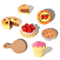 New Simulation Food Bread and Cake Resin Miniature Flatback Cabochon Doll House Toy for Phone Case Decoration
