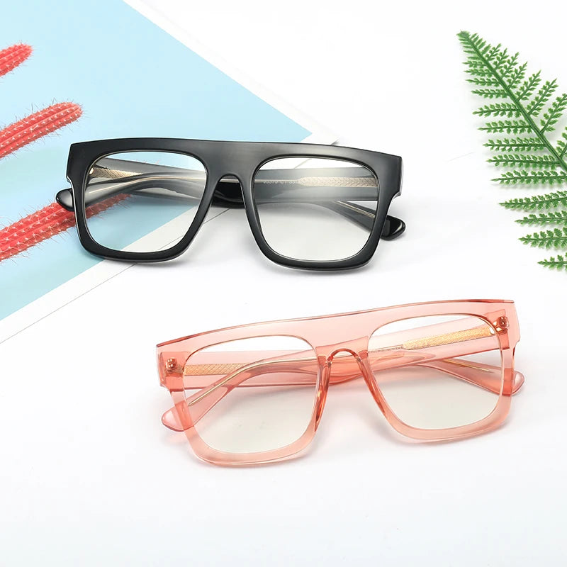 New Fashion Women TR90 Optical Frames Glasses Prescription Eyewear Myopia Hyperopia CP Big Frame Oversized Square Eyeglasses