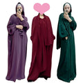 Islamic Clothing New Arrival Ramadan Muslim Hoodie Prayer Abaya With Hijab Nida Jilbab Match Scarf