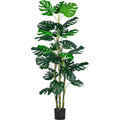 E Home Restaurant Decorative Fake Plant Trees Monstera Deliciosa Liebn Faux Plastic Green Tree Artificial Potted Plant for Decor