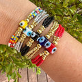 Go2boho Liuli Evil Eyes Miyuki Seed Bead Bracelet Friendship Boho Summer Fashion Trendy Colorful Jewelry