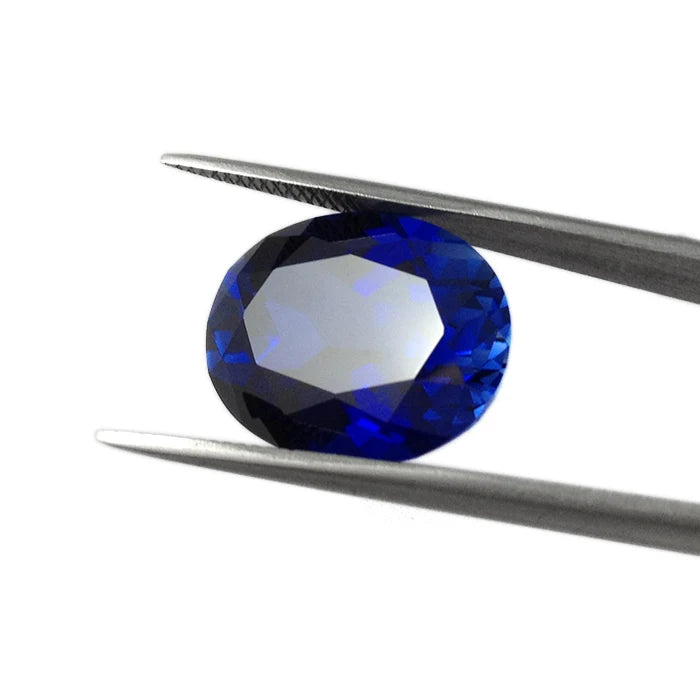 Lab Created & Synthetic Sapphires Oval & Pear Shape Blue Sapphire Faceted Loose Corundum Gemstones