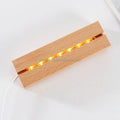 Led Luminous Blank Acrylic Rewritable Transparent Message Board Night Light Wooden Base Table Lamp