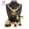 MEIZI Dubai 18k Gold-plated Brass Jewelry Collection Saudi Arabian Gold Necklace and Earrings Collection Gold Jewelry Discount
