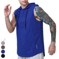 Summer Loose Breathable Quick Dry Sports Tank Top Bodybuilding Vest Hooded Sleeveless Workout Tops Gym Fitness Tank Top for Men