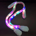 MIO Hot Sale Luminous LED Bunny Hat Winter Soft Plush Rabbit Moving Ears Hat Custom Funny Animals Plush Caps for Women Girls