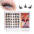ICONSIGN Natural Faux Mink False Eyelashes DIY fox Eye Full Strip  Eyelashes Self Adhesive Vegan Fake Lash Extensions Trays