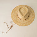 Wholesale Summer Lady Beach Hat Travel Fedora Sunhat Women Sombreros Wide Brim Natural Wheat Straw Hats With PU Leather Chin Tie