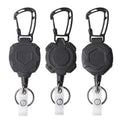 Badge Reels Retractable Heavy Duty Keychain Tactical ID Badge Holder with Upgraded Zinc Alloy Carabiner Printed