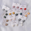 Simple and Fashionable Boutique Stainless Steel Silver Plated with Multiple Colors PearlEar Studs Wedding Gift