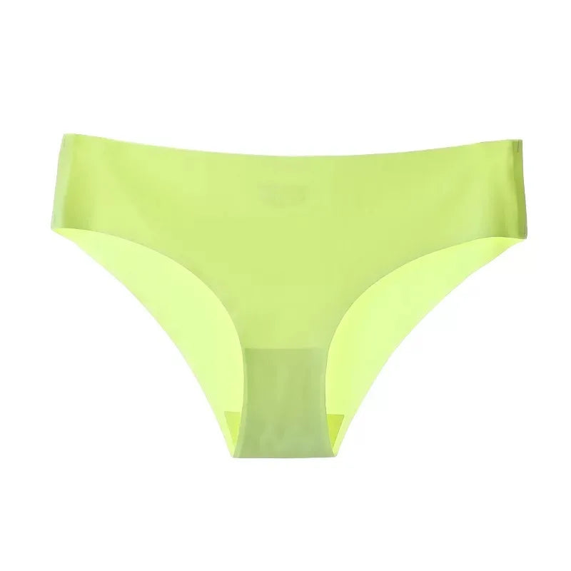 New Designs Woman Ice Silk Panty Solid Low-waist Seamless Laser Cut Underwear Traceless Comfortable  Breathable  Panties