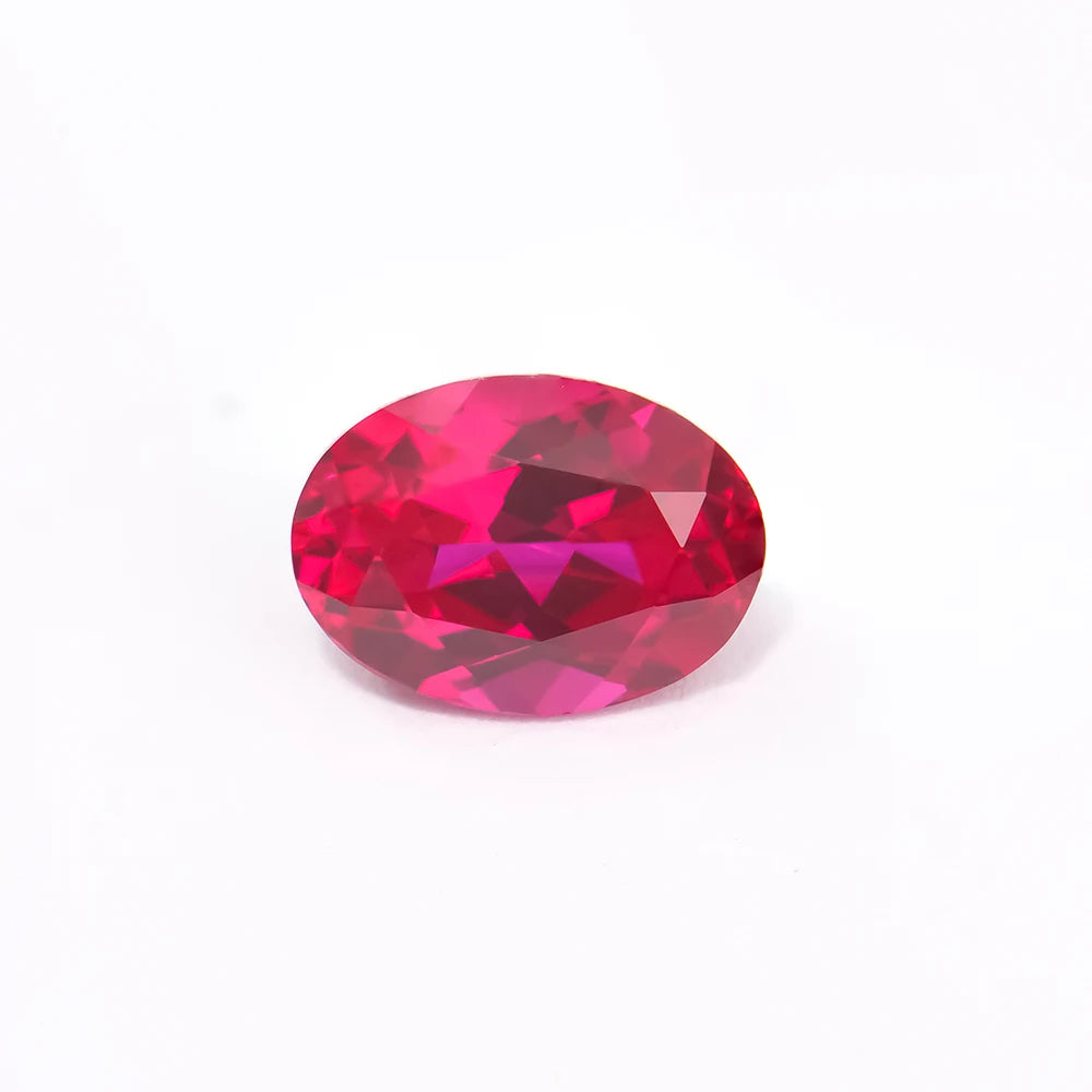 Factory Price Lab Ruby Gemstones Hydrothermal Lab Ruby Oval Shape Fancy Shape for Jewelry Making