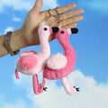 Fashion Pink Flamingo Plush Keychain Custom Soft Stuffed Animal Toys Bag Pendant Flamingo Keychain for Kids Girls Boys Souvenir