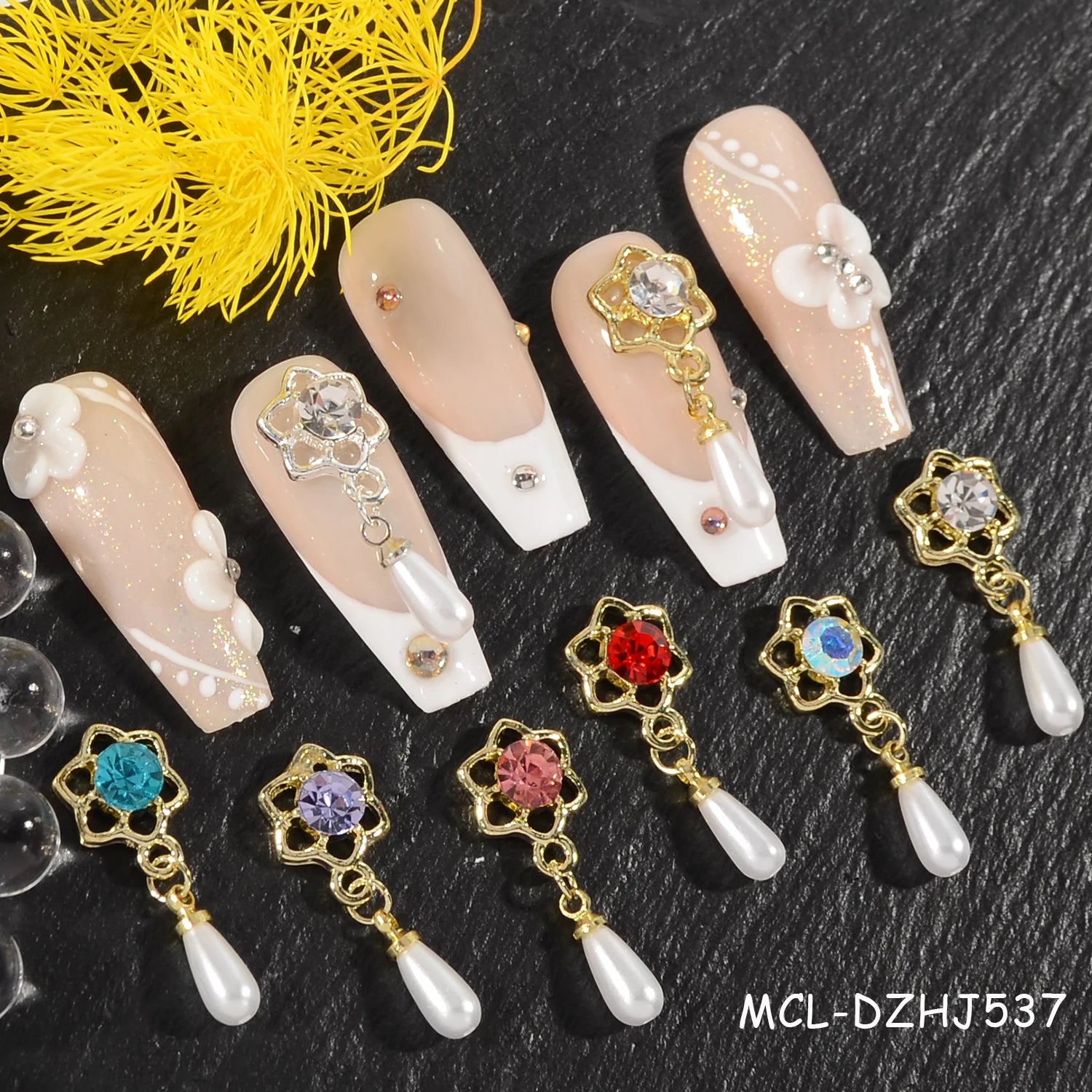20PCS/bag Pendam Valentine's Day Clear AB Rhinestone Metal Alloy High Heels Nail Charms DIY Valentine's Day Nail Art Alloy Acces