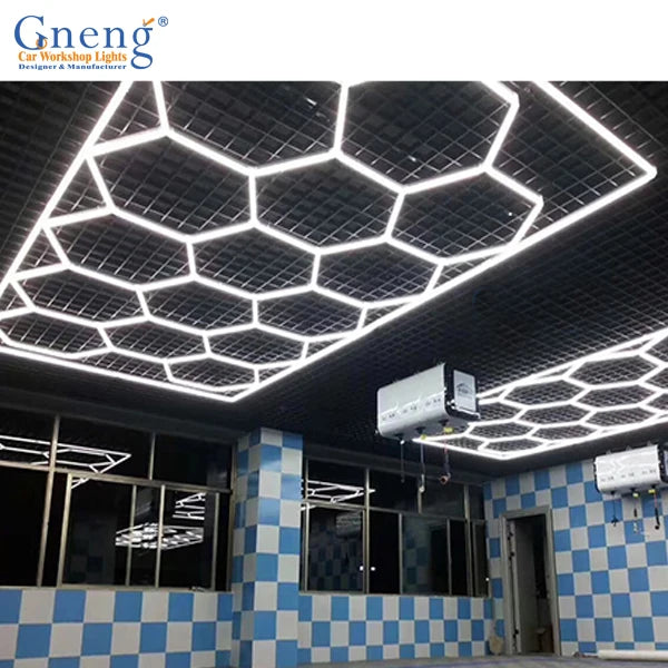 ZT1028 Hot Sale Good Quality Easy Install High CRI Garage Led Lamp Hexagon Led Work Light Car Workshop Detailing Lighting