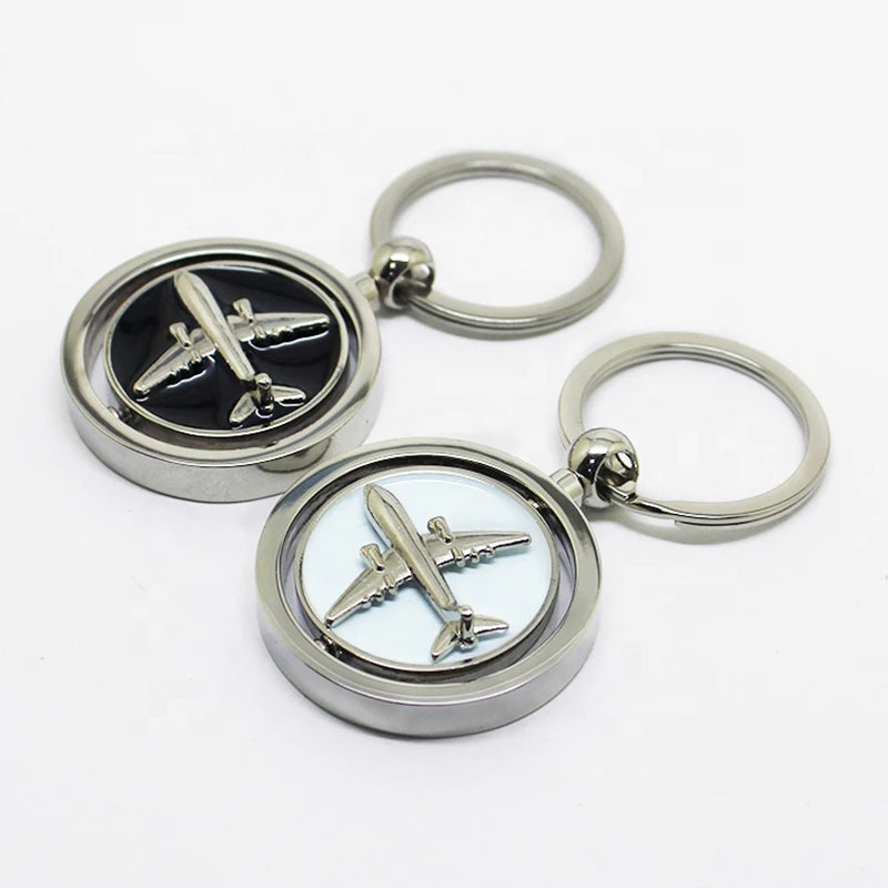 Wholesale Custom 3D Multi Styles Creative Plane Zinc Alloy Aircraft Key Chain Design Metal Airplane Keychain