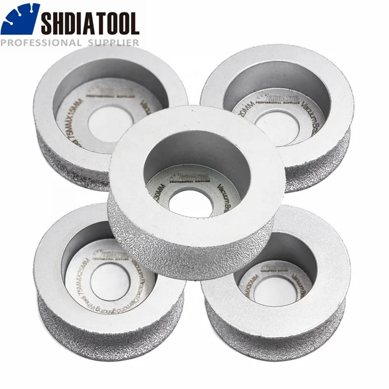 75mm/85mm Vacuum Brazed Diamond Hand Profile Abrasive Grinding Wheel Polishing Disc for Stone Marble Corner Trimming Deburring